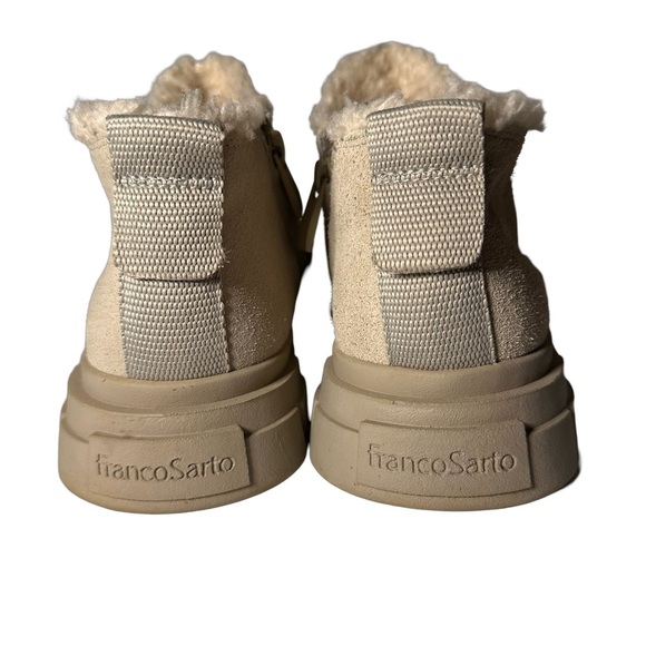 Franco Sarto Womens L-Anoro Beige Suede Platform Ankle Booties Sneakers - Picture 5 of 11